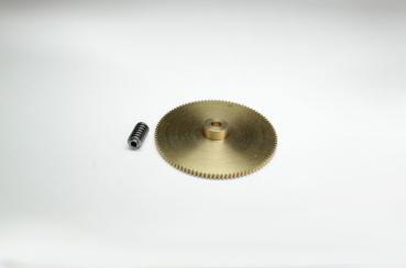 Schneckengetriebe Modul 0,4, 1:100 aus Messing-Schneckenrad und Stahlschnecke