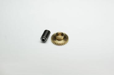 Schneckengetriebe Modul 0,4, 1:30 aus Messing-Schneckenrad und Stahlschnecke