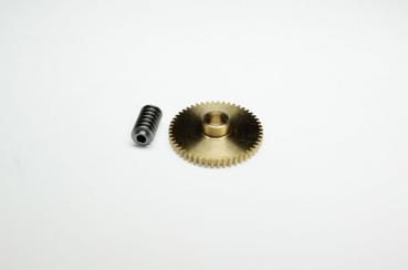 Schneckengetriebe Modul 0,4, 1:50 aus Messing-Schneckenrad und Stahlschnecke