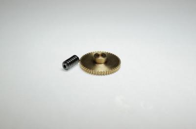 Schneckengetriebe Modul 0,5, 1:50 aus Messing-Schneckenrad und Stahlschnecke